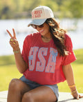 USA Stripes and Bow Tee