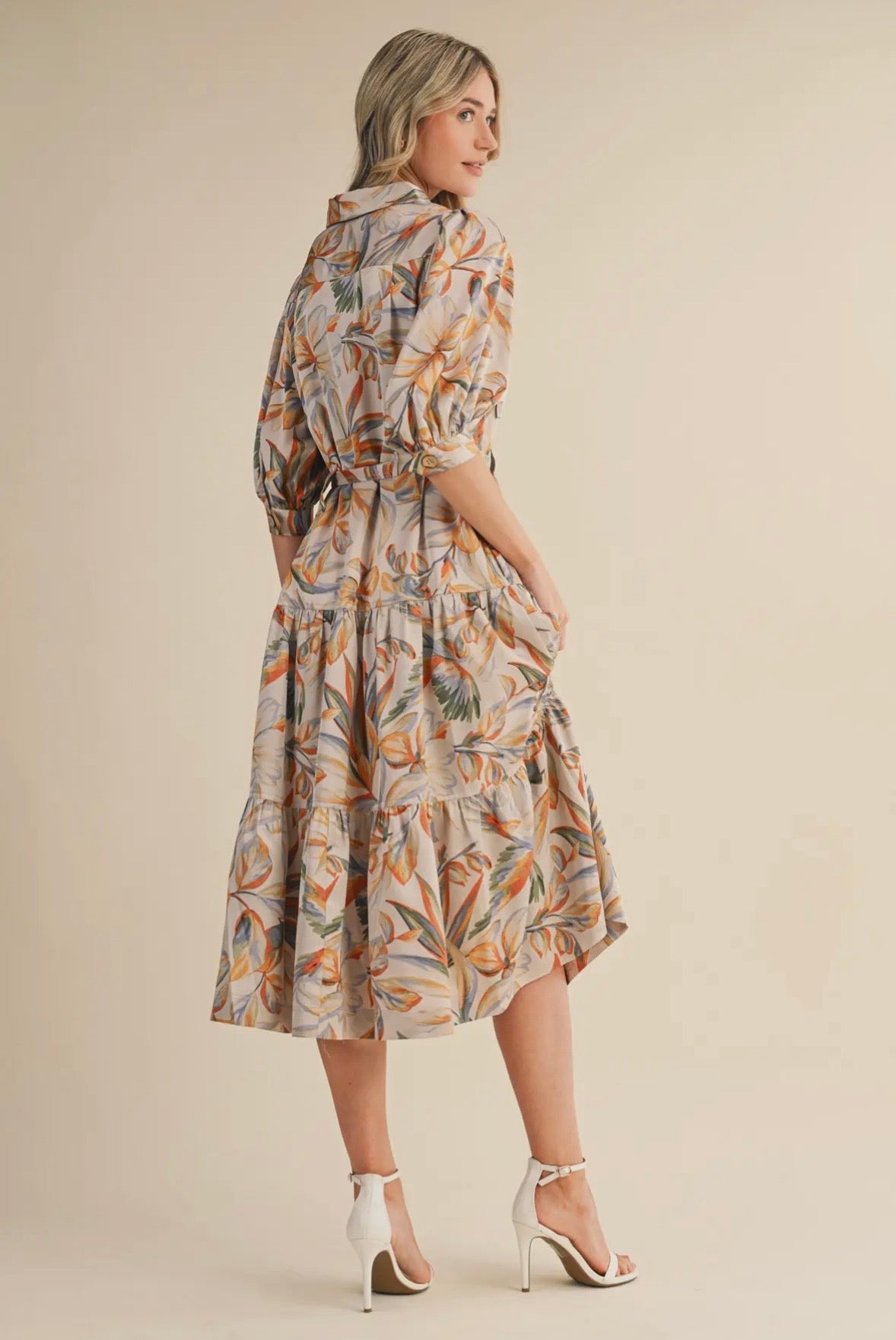 Champagne Floral Blossom Dress by &MERCI