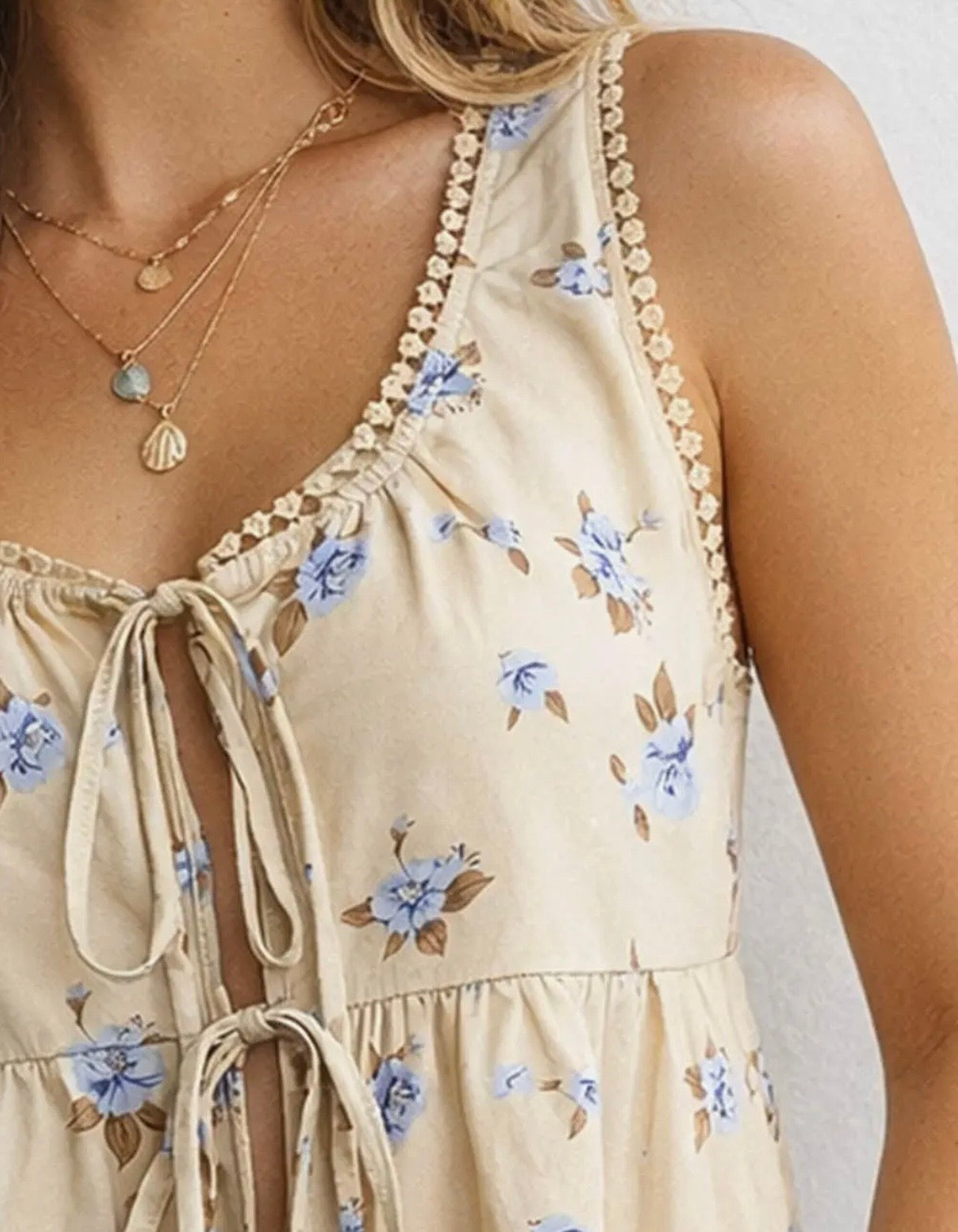 Forget Me Not Boho Floral Top
