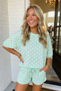 Pistachio Dot Short Set