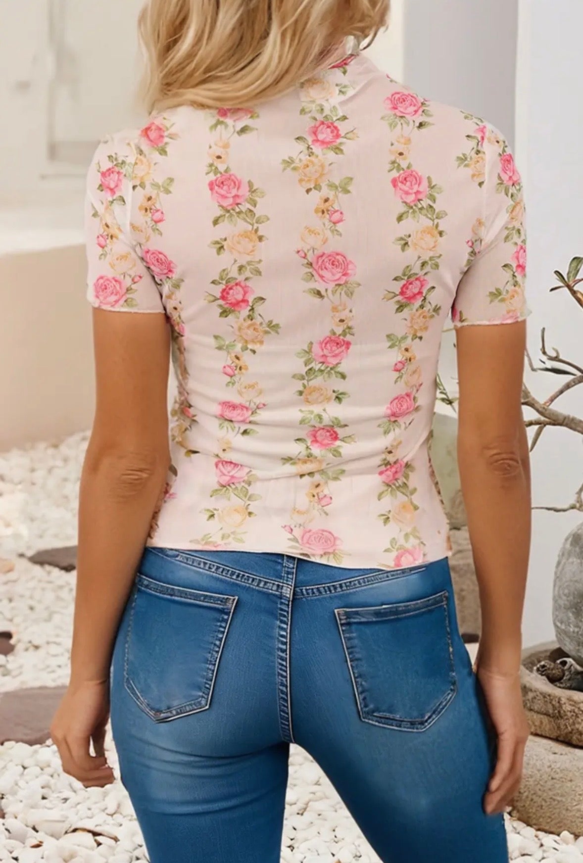 Rose Garden Mesh Blouse