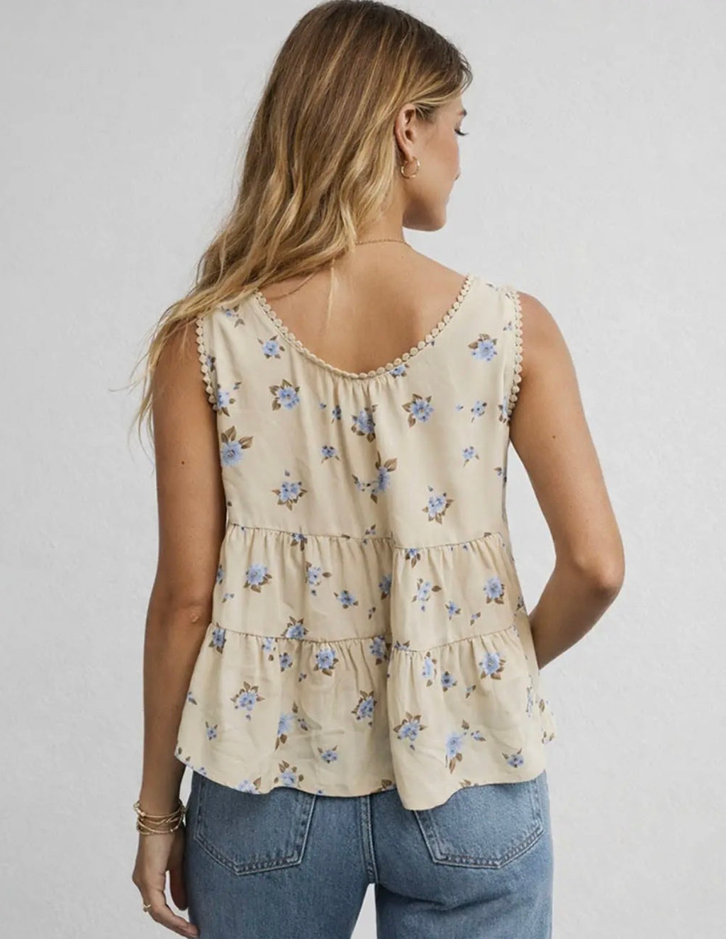 Forget Me Not Boho Floral Top