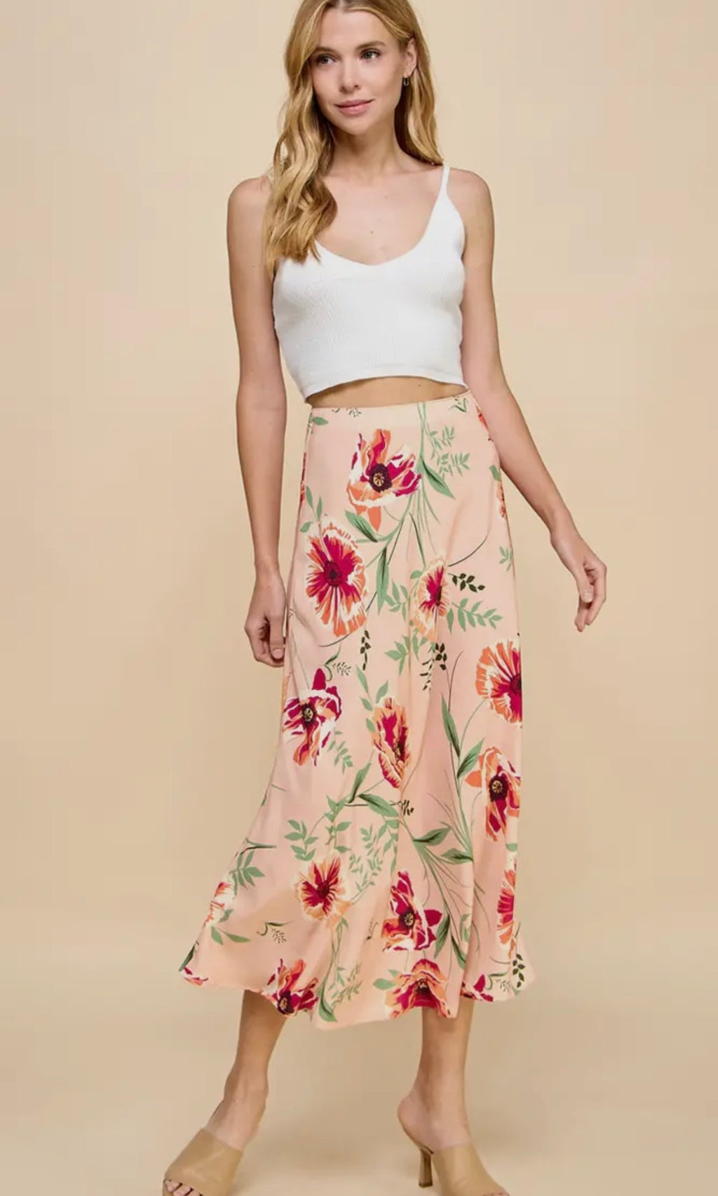 Peach Sorbet Garden Skirt by Les Amis