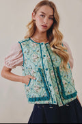 Floral Fields Quilted Vest by Listicle