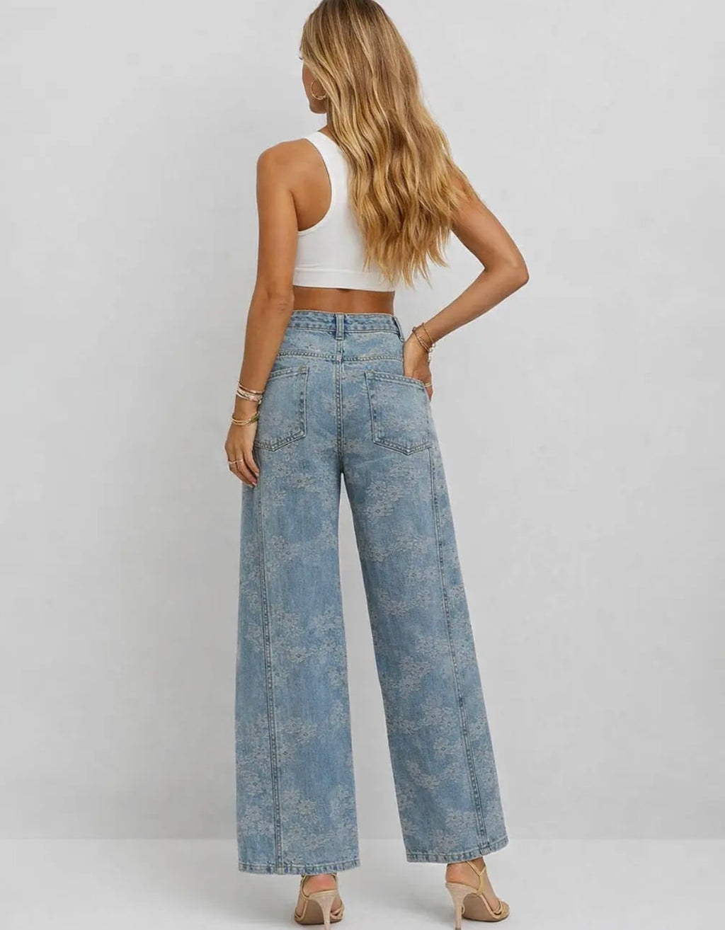 Mila Floral Jacquard Jeans