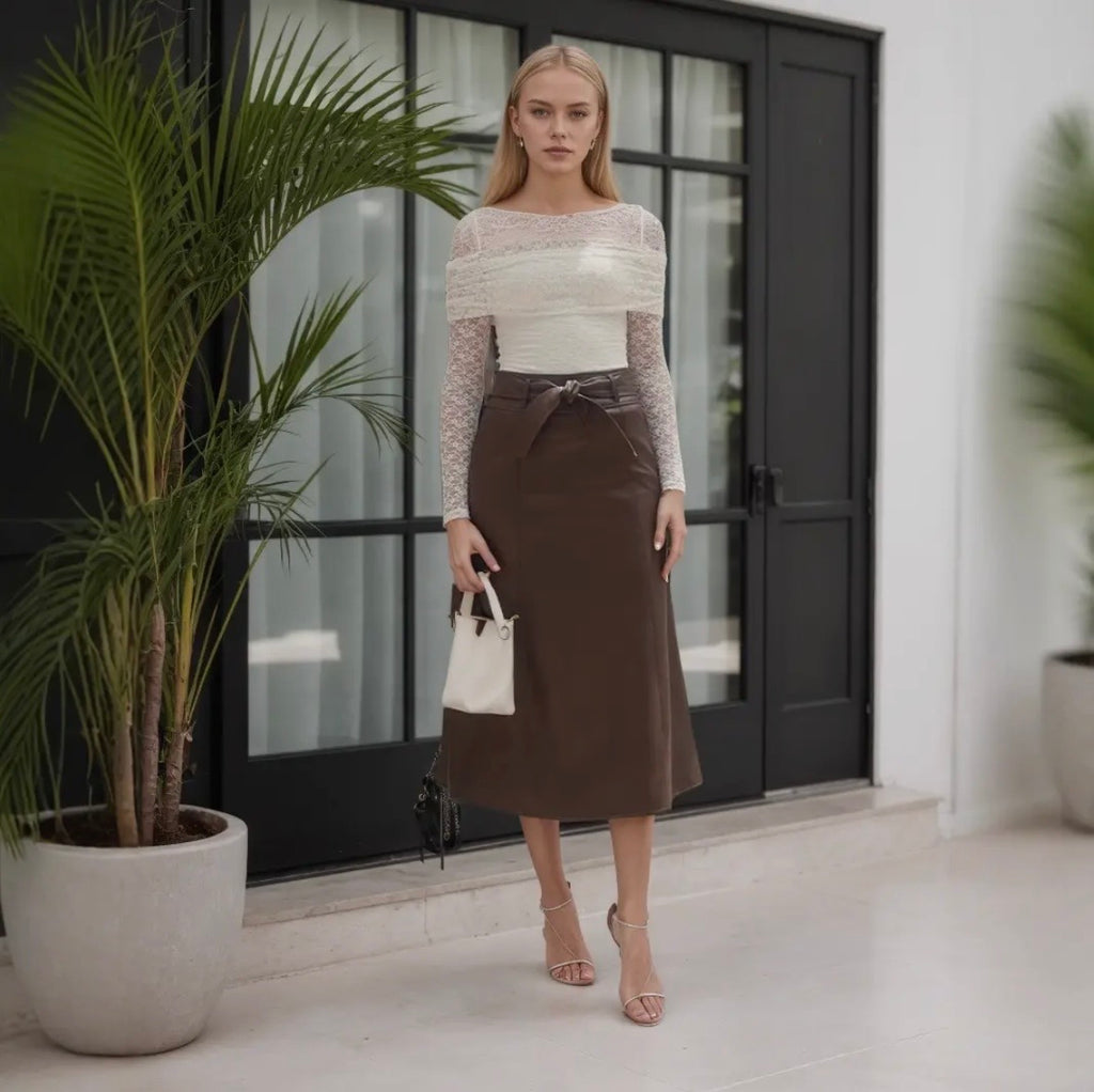 Faux Leather Skirt