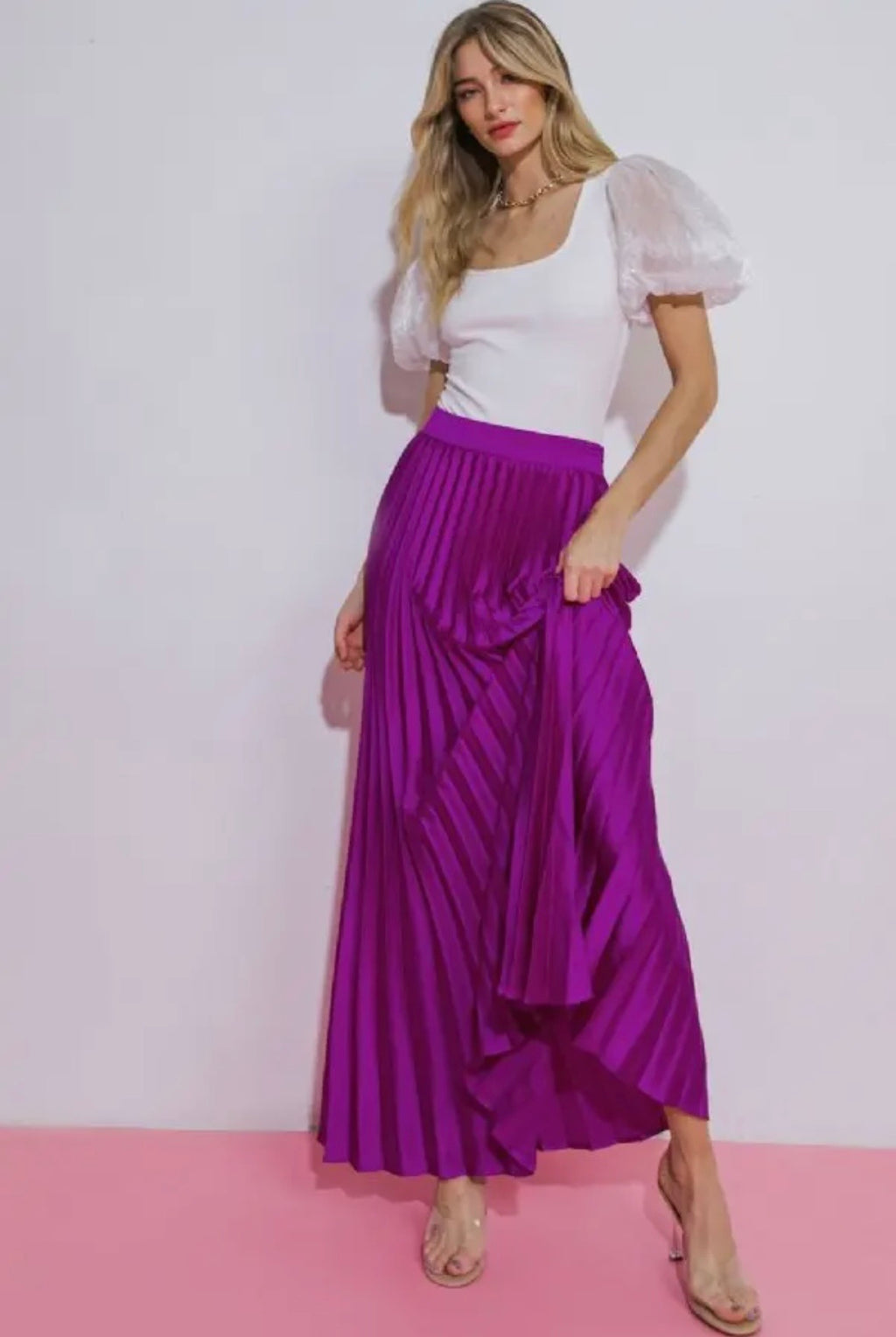 Sugar Plum Maxi Skirt by Flying Tomato