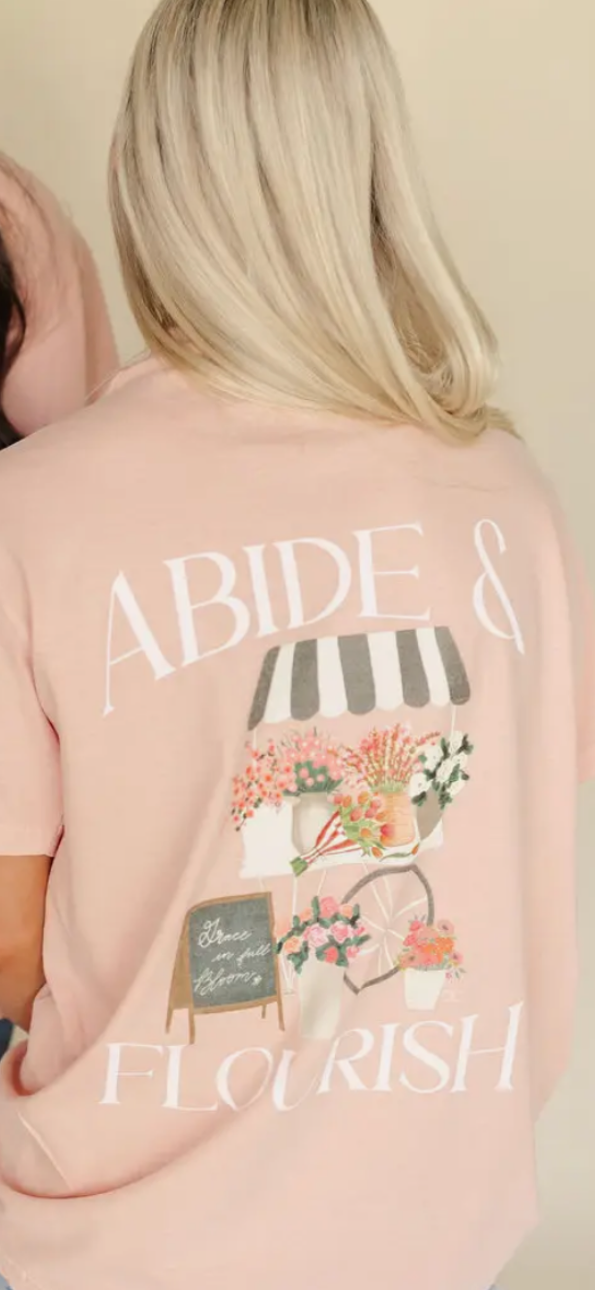 Abide & Flourish Floral Cart Graphic Tee