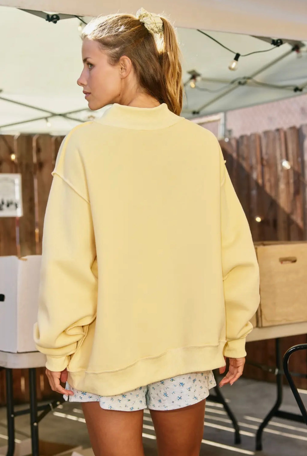 ‘Dilly Dally’ Mock neck Sweatshirt