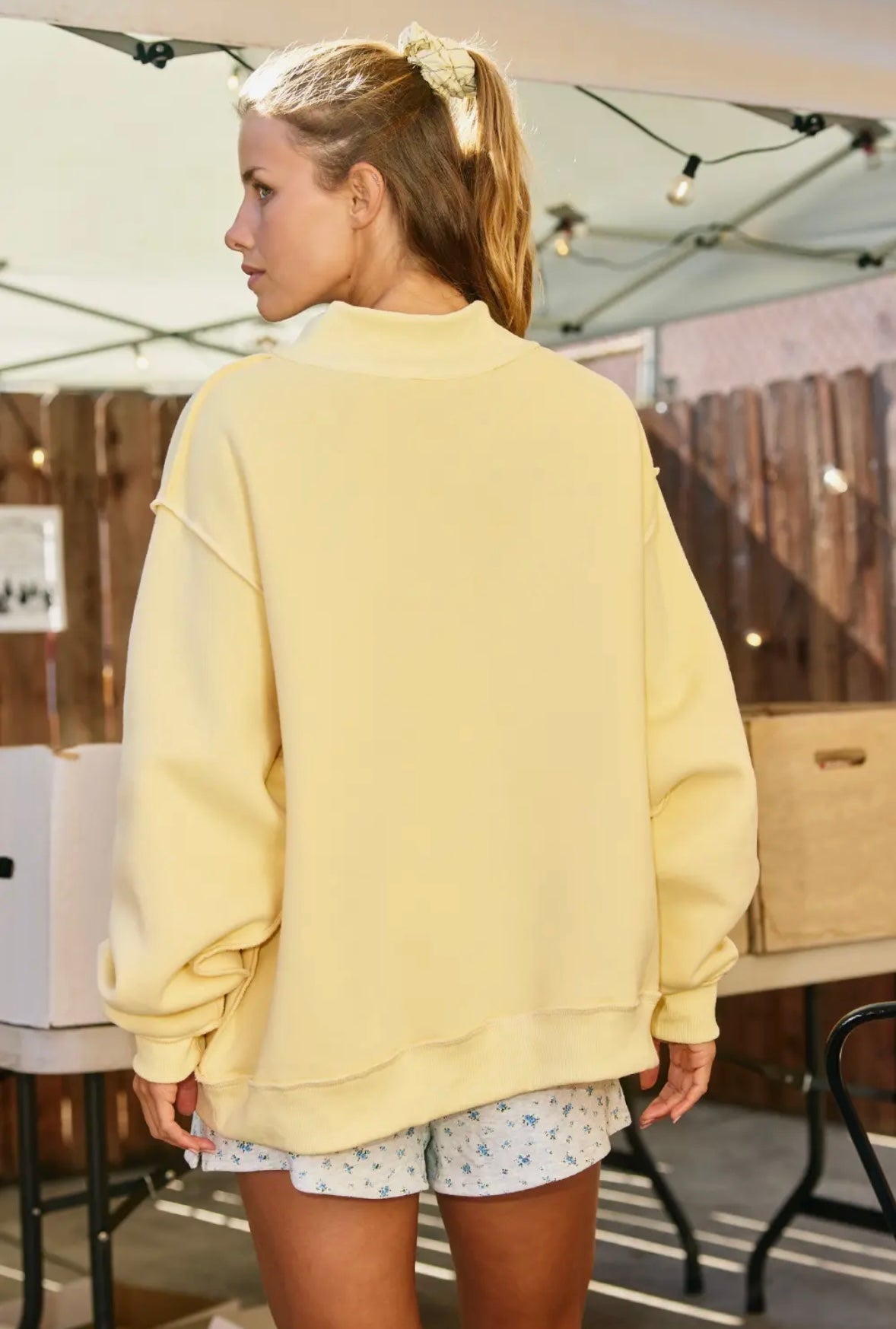 ‘Dilly Dally’ Mock neck Sweatshirt