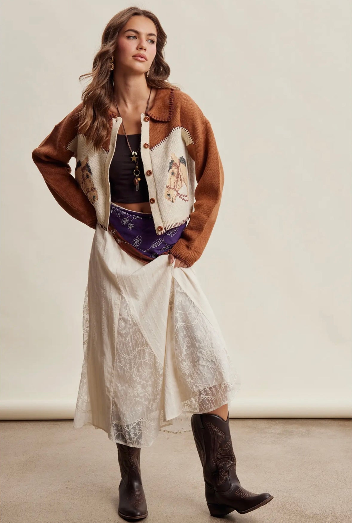 Whispering Hooves Sweater by Listicle