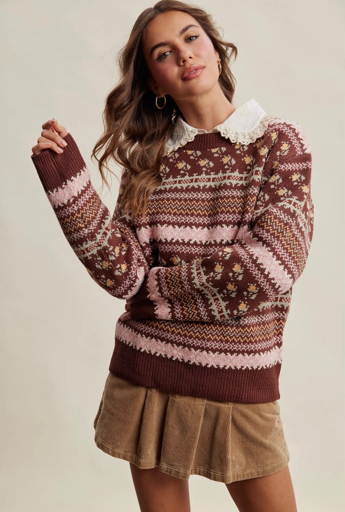 Highland Flora Sweater by Listicle