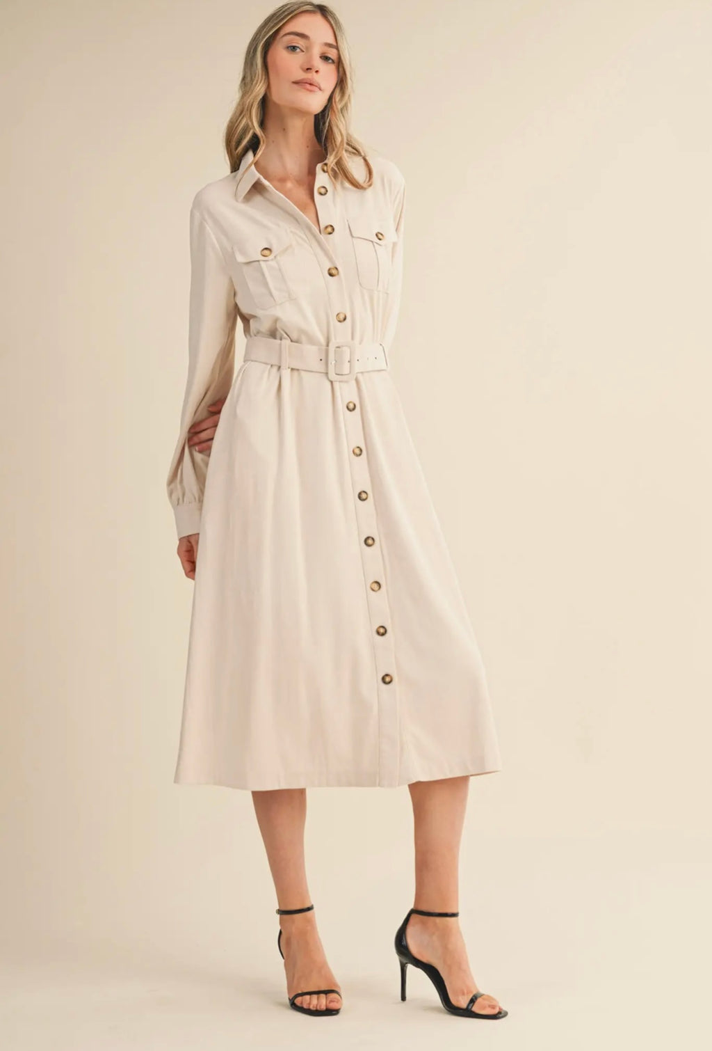 Cashmere-Touch Suede Dress by &Merci