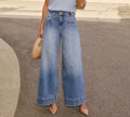 Casual Wide Leg Denim Pants by Emberloom