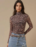 The Calla Leopard Mesh Top